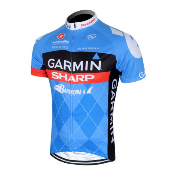 2013 Garmin Sharp Barracuda Cervelo Radtrikot Kurzarm Blau IPPL547