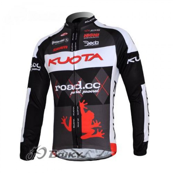 Kuota SRAM Road Pro Team Fahrradtrikot Langarm Schwarz Weiß PFSY548