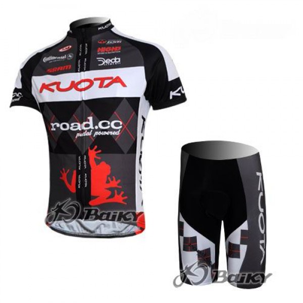 Kuota SRAM Road Pro Team Radtrikot Kurzarm Kurz Radhose Kits Schwarz Weiß ZULM553