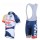 2013 Lotto Belisol Fahrradbekleidung Satz Fahrradtrikot Kurzarm Trikot und Kurz Trägerhose Weiß Blau HDTI811