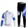 Pinarello Pro Team Fahrradbekleidung Radtrikot Satz Langarm und Lange Fahrradhose Weiß Blau JLME204