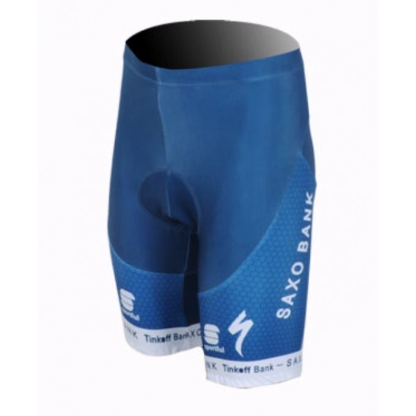 2013 Saxo Bank Tinkoff Pro Team Kurz Radhose Blau APVH143