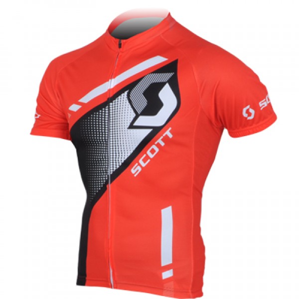 2013 Scott Racing Radtrikot Kurzarm Rot Schwarz UZGQ897