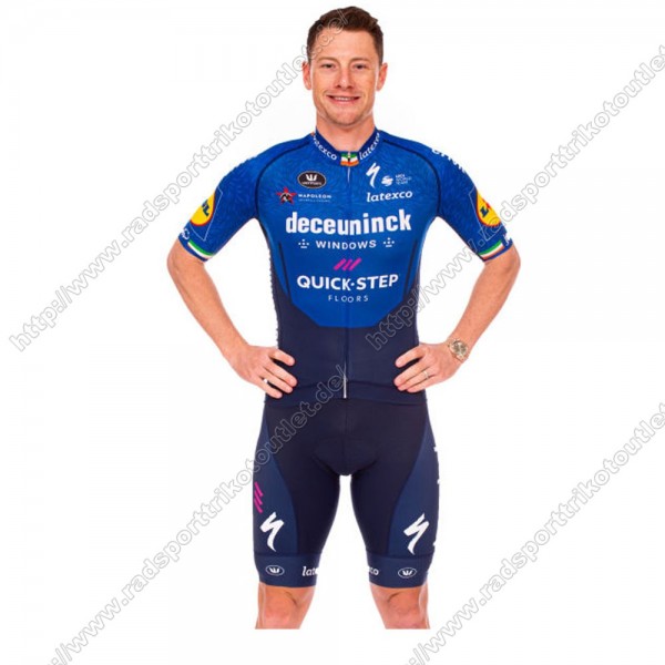 Profiteams Deceuninck quick step Irish 2021 Fahrradbekleidung Satz Radtrikot Kurzarm+Radhose VCVBY