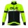 2016 ALE TIRRENO Radtrikot Langarm-Schwarz GELB FLUO CQHP353