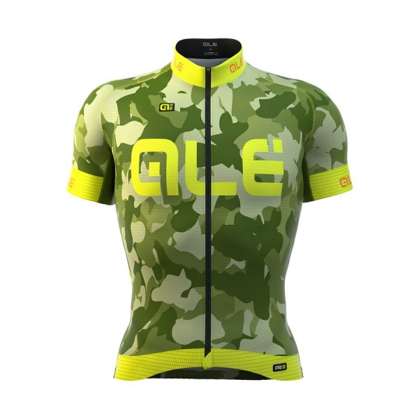 2016 ALE Graphics PRR Camo Radtrikot Kurzarm Fluo gelb MOKS959