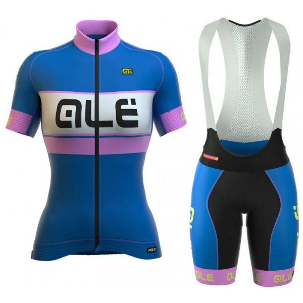 2016 Damen Ale Graphics PRR Bermuda blau Fahrradbekleidung Satz Fahrradtrikot Kurzarm Trikot und Kurz Trägerhose ONNV673