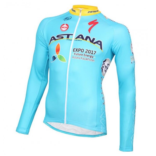 2016 ASTANA PRO TEAM Fahrradtrikot Langarm LNFB444