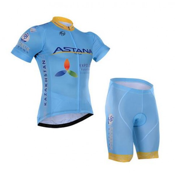 2016 Astana Radbekleidung Radtrikot Kurzarm und Fahrradhosen Kurz 02 TMGQ243