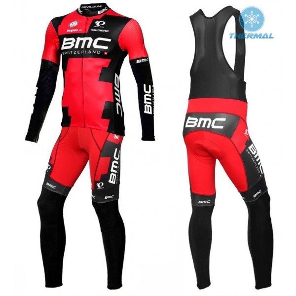 2016 BMC Racing Team Pro LTD thermisch Fahrradbekleidung Satz Radtrikot Langarm+Lang Trägerhose TMEI711