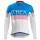 2016 Bontrager Trek Specter Cru Weiß-Blau Radtrikot Langarm MKTW219