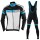 2016 Biemme blau schwarz Weiß Fahrradbekleidung Langarm Radtrikot und Trägerhosen Set IFGV459
