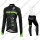 2016 Team Cannondale Winter Fahrradbekleidung Radtrikot Satz Langarm und Lange Trägerhose Schwarz Grün WIGS127