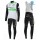2016 Team Dimension Date Weiß thermisch Fahrradbekleidung Satz Radtrikot Langarm+Lang Trägerhose ABPB638