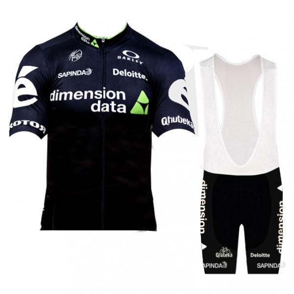 2016 Dimension Data Fahrradbekleidung Satz Fahrradtrikot Kurzarm Trikot und Kurz Trägerhose 03 AEJT118