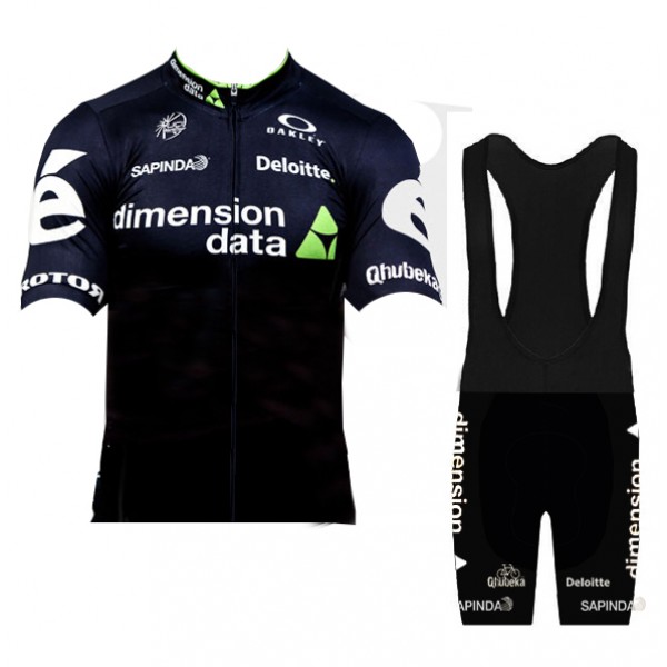 2016 Dimension Data Fahrradbekleidung Satz Fahrradtrikot Kurzarm Trikot und Kurz Trägerhose 02 CXMH101