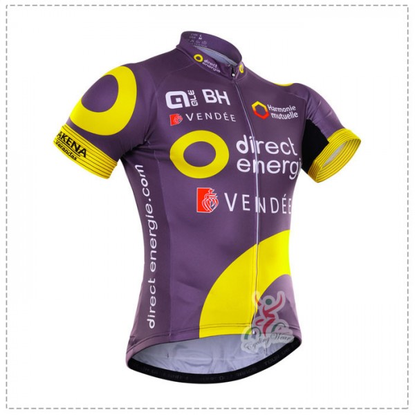 2016 Direct Energie purple Radtrikot Kurzarm QQPS948