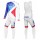 2016 Team FDJ Weiß Fahrradbekleidung Satz Radtrikot Langarm+Lang Trägerhose LZGJ350