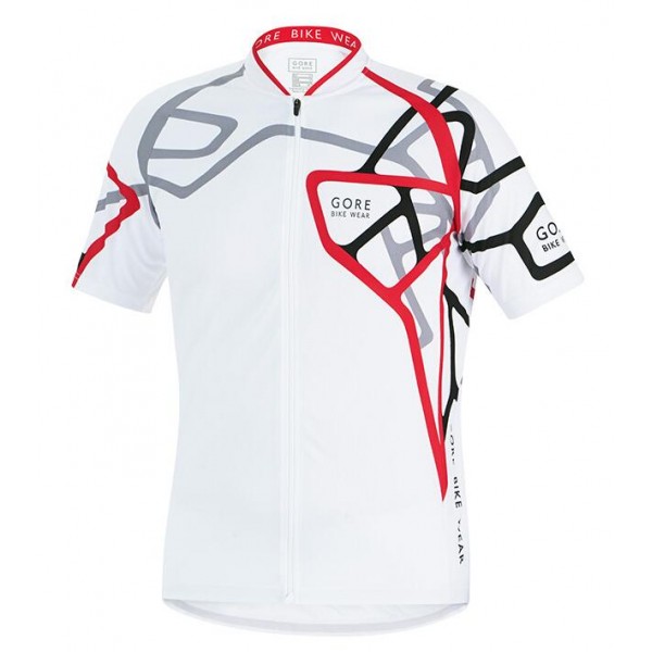 2016 GORE Element Adrenalin II Weiß rot Radtrikot Kurzarm EJWH300