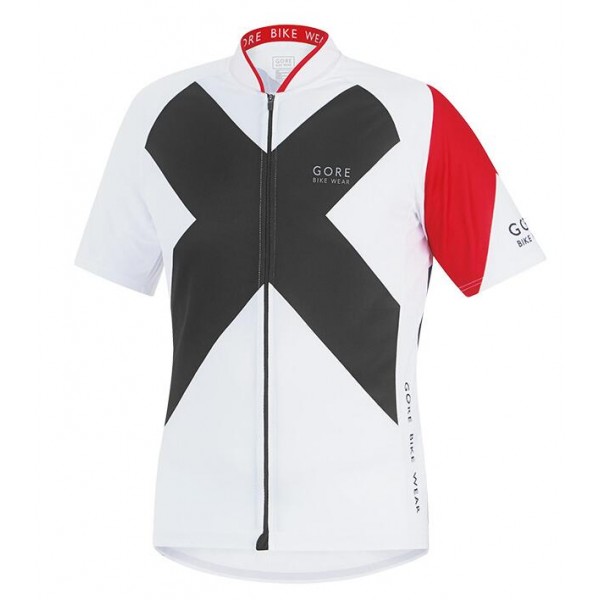 2016 GORE Element X-Road Weiß schwarz Radtrikot Kurzarm GLDP993