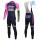 2016 Lampre Merida thermisch Fahrradbekleidung Satz Radtrikot Langarm+Lang Trägerhose ENXS980