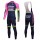 2016 Lampre Merida Fahrradbekleidung Satz Radtrikot Langarm+Lang Trägerhose HPMI871