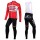 2016 Lotto Soudal Rot Fahrradbekleidung Satz Radtrikot Langarm+Lang Trägerhose QJNQ759