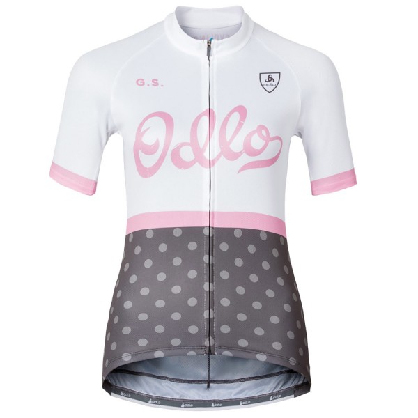 2016 Odlo Ride Damen Weiß Fahrradbekleidung Kurzarm Radtrikot PJQO268