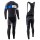 2016 Orbea Team Pro Schwarz-Blau Fahrradbekleidung Satz Radtrikot Langarm+Lang Trägerhose YGLT517