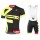 2016 Pinarello Bandiera schwarz-geel Fahrradbekleidung Satz Radtrikot Kurzarm+Kurz Trägerhose RCHB907
