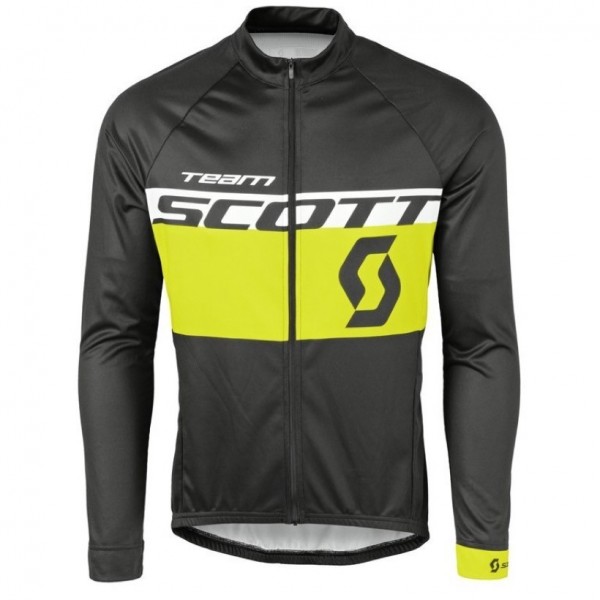 2016 Scott Team Schwarz-Gelb Radtrikot Langarm TQCB361