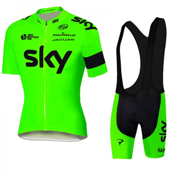 2016 SKY Fahrradbekleidung Satz Fahrradtrikot Kurzarm Trikot und Kurz Trägerhose QBSD557