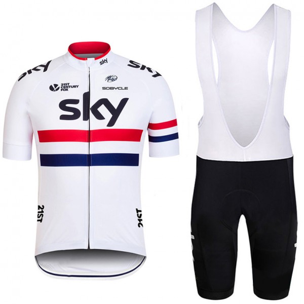 2016 SKY Fahrradbekleidung Satz Fahrradtrikot Kurzarm Trikot und Kurz Trägerhose 01 TVKQ143