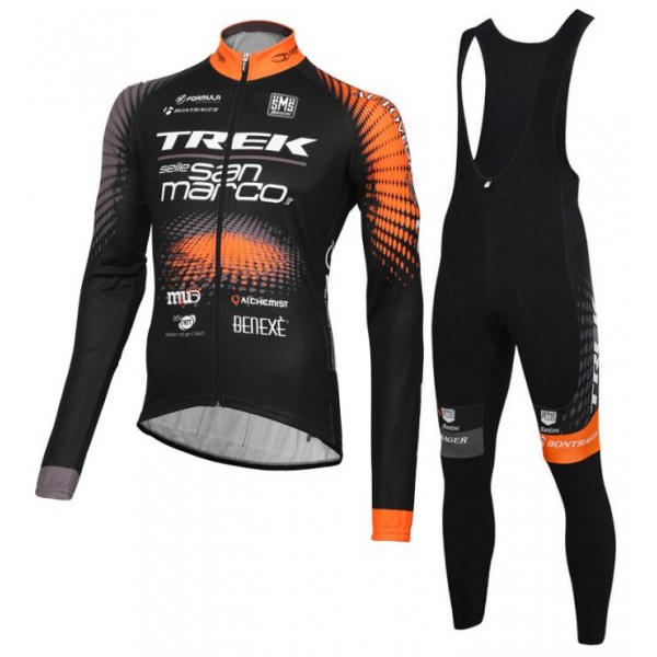 2016 Trek Selle San Marco Fahrradbekleidung Radtrikot Satz Langarm und Lange Trägerhose AOOW763