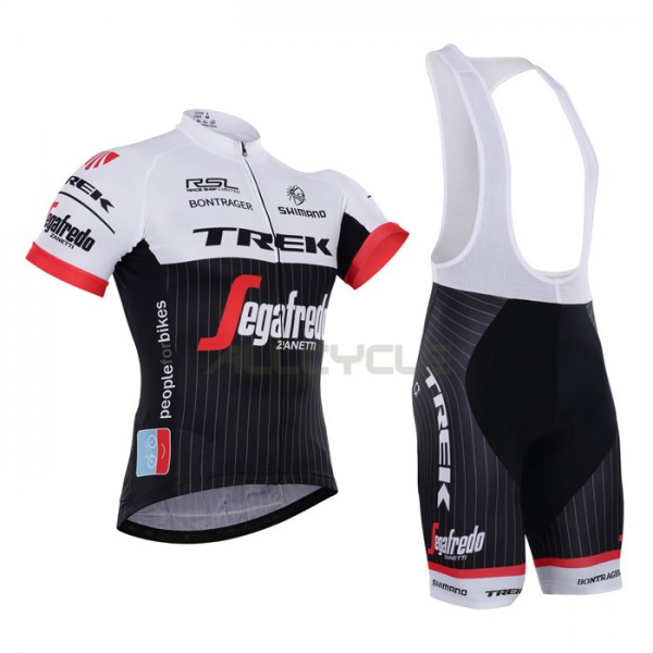 2016 Trek Segafredo Fahrradbekleidung Satz Fahrradtrikot Kurzarm Trikot und Kurz Trägerhose 02 KOUN734