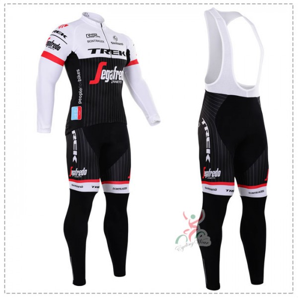 2016 Trek Segafredo RSL Fahrradbekleidung Radtrikot Satz Langarm und Lange Trägerhose RVBF854