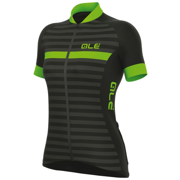 2017 Damen Ale Excel Riviera Radtrikot Kurzarm Schwarz Grün 174RLWP