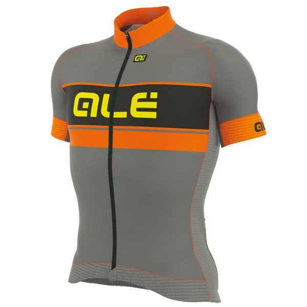 2017 Ale Graphics PRR Bermuda Radtrikot Kurzarm Grau Orange 785SGBT