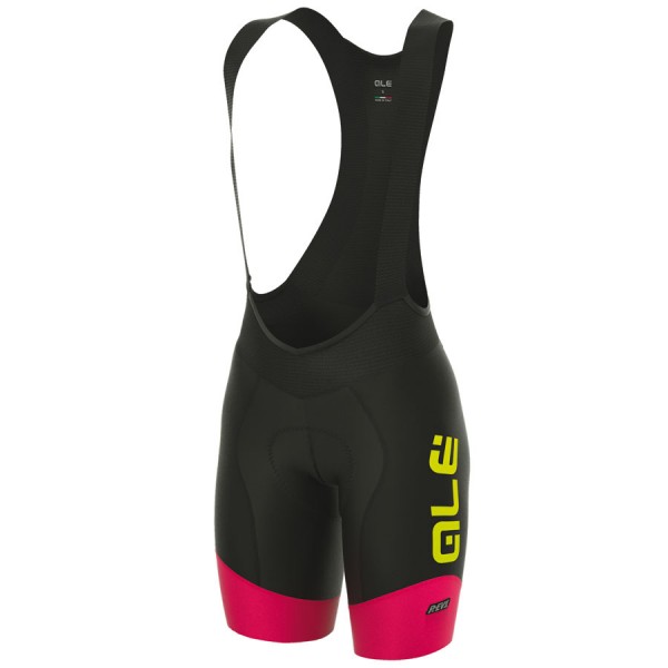 2017 Damen Ale R-EV1 Master Kurz Trägerhose Schwarz Pink Fluo 815TGOV