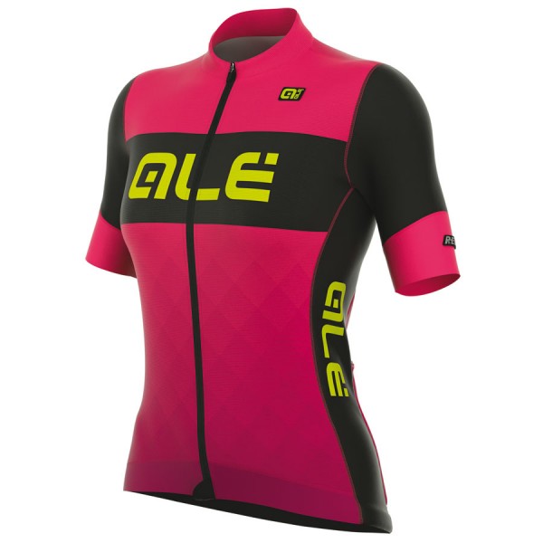 2017 Damen Ale R-EV1 Rumbles Radtrikot Kurzarm Pink Fluo 826OOVK