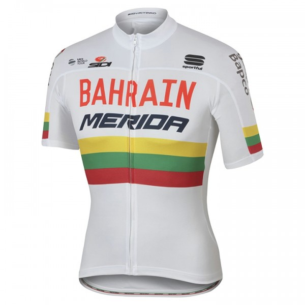 BAHRAIN-MERIDA lituanien champion Radtrikot Kurzarm 2017 499ZXPB