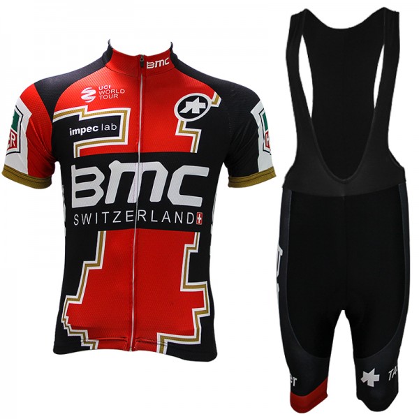 2017 BMC Racing Fahrradbekleidung Satz Radtrikot Kurzarm+Kurz Trägerhose 847HMCX