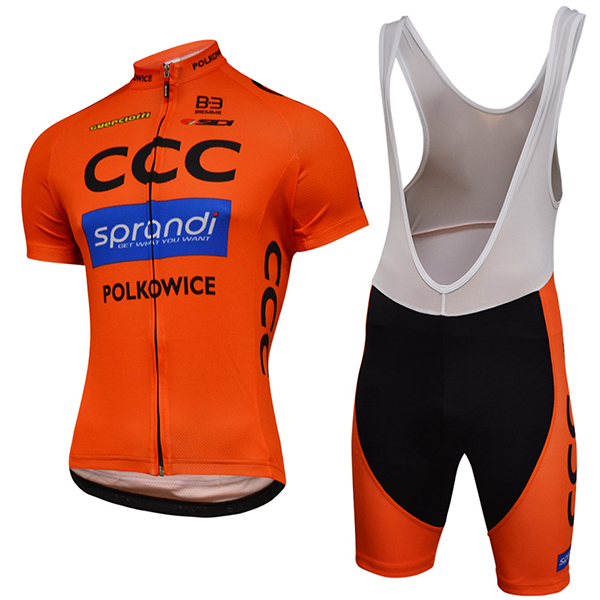 2017 CCC Sprandi Team Fahrradbekleidung Satz Radtrikot Kurzarm+Kurz Trägerhose 627VQKN