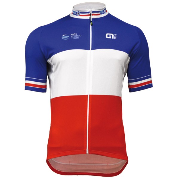 FDJ Pro Team 2017 Tenue Championnat Francais Radtrikot Kurzarm 486CVEH