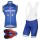 Quick Step Floors 2017 Pro ärmelloses Trikot Blau+Kurz Trägerhose 648LHMK