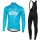 Sky Pro 2017 Blau Fahrradbekleidung Satz Radtrikot Langarm+Lang Trägerhose 221APFK