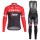 Trek Segafredo 2017 Fahrradbekleidung Satz Radtrikot Langarm+Lang Trägerhose Rot 821OQAQ