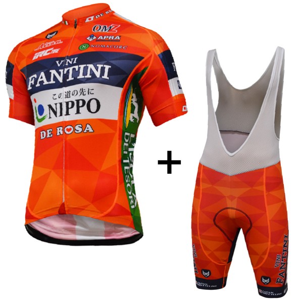 2017 Vini Fantini Nippo Race Fahrradbekleidung Satz Radtrikot Kurzarm+Kurz Trägerhose 798DXZQ